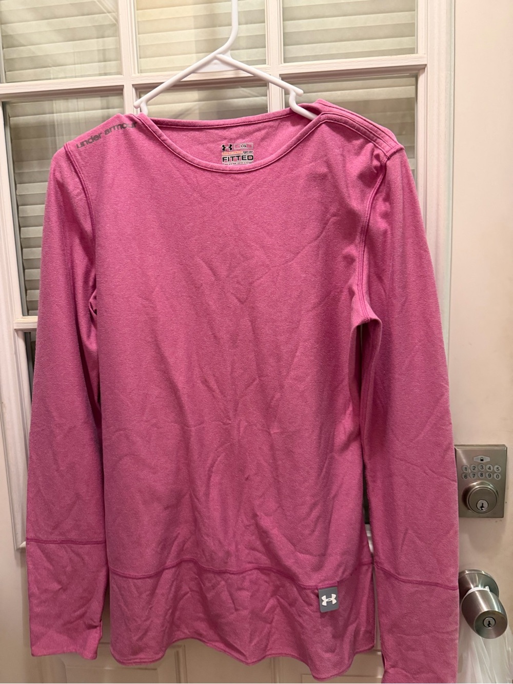 Under Armour Women's Pink Long Sleeve Fitted Top